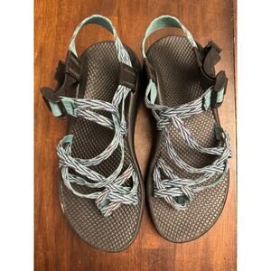 Chaco ZX/1 cloud sandals women's size 8 blue and green